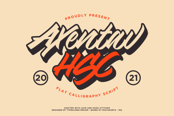 Axentav HSC: A Bold Handwritten Font