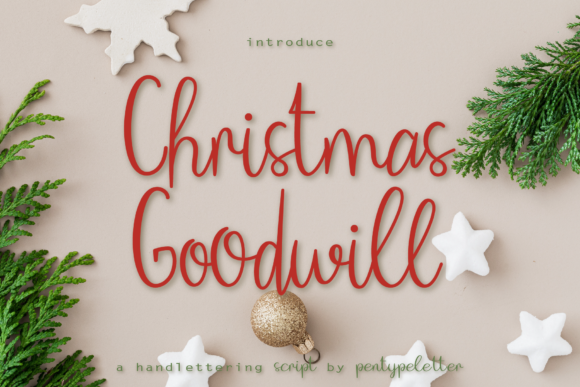 Christmas Goodwill Font for Elegant Design
