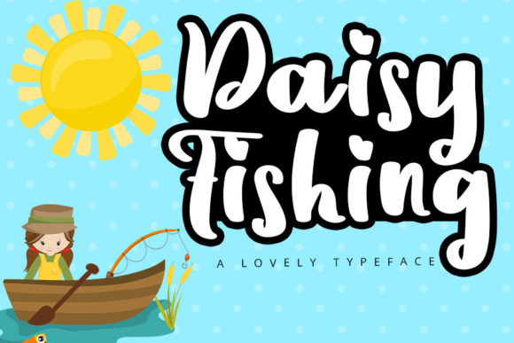 Daisy Fishing Font for Web Design