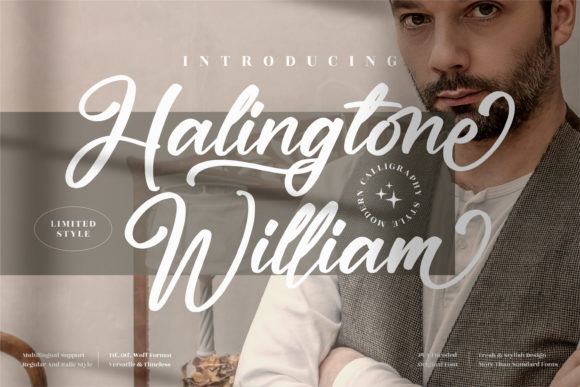 Halingtone William: A Script Font for Creative Campaigns