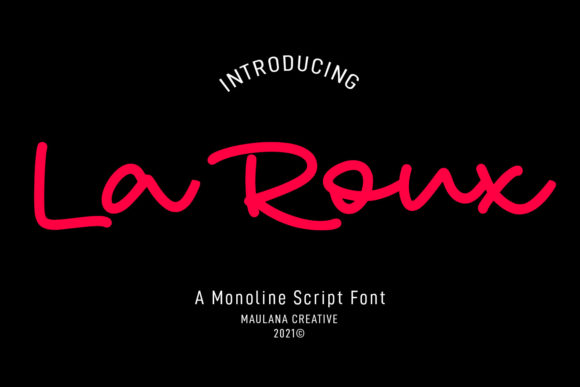 La Roux: A Elegant Script Font for Marketers