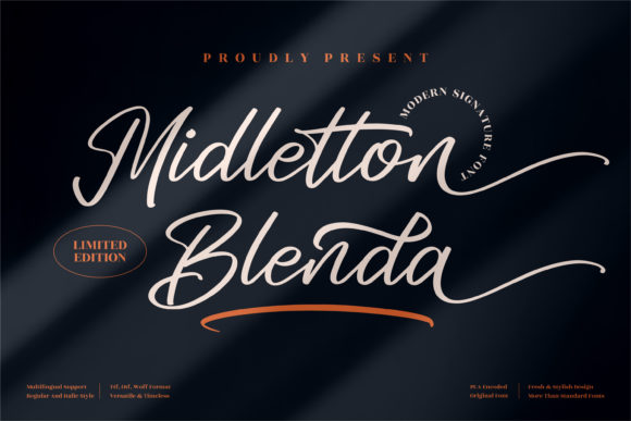 Midletton Blenda: A Refined Script Font