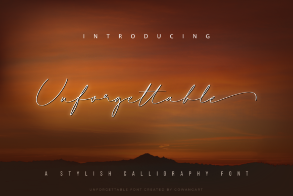 Unforgettable Font: A Graceful Script for Designers