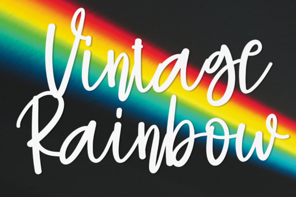 Vintage Rainbow Font for Creative Projects